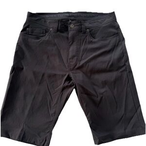 Prana Men's Charcoal Flat Front Slim Fit Shorts size 32